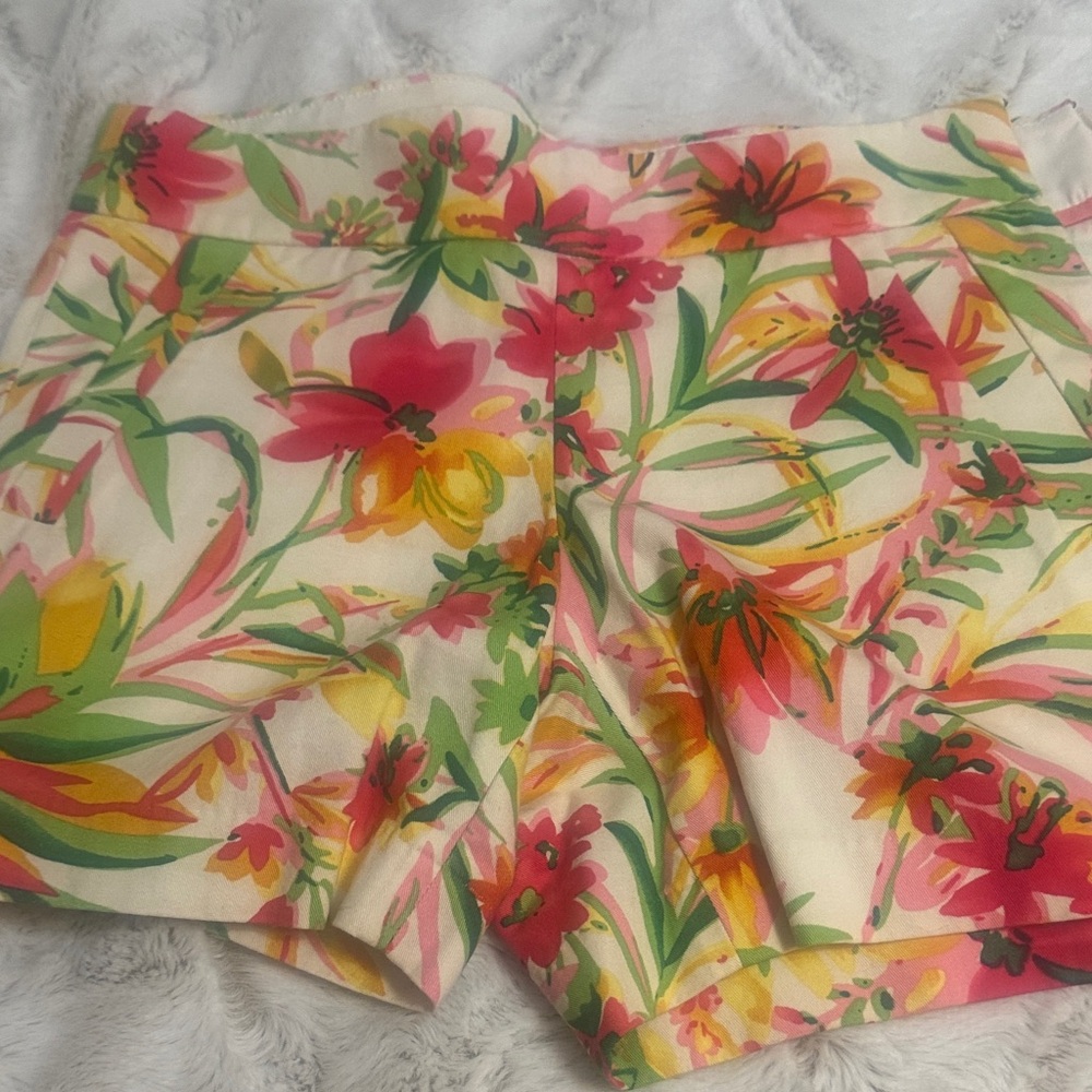 J. Crew Factory High Waist Floral Shorts - Multicolor